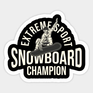 Snowboard Extreme Sport Champion Sticker